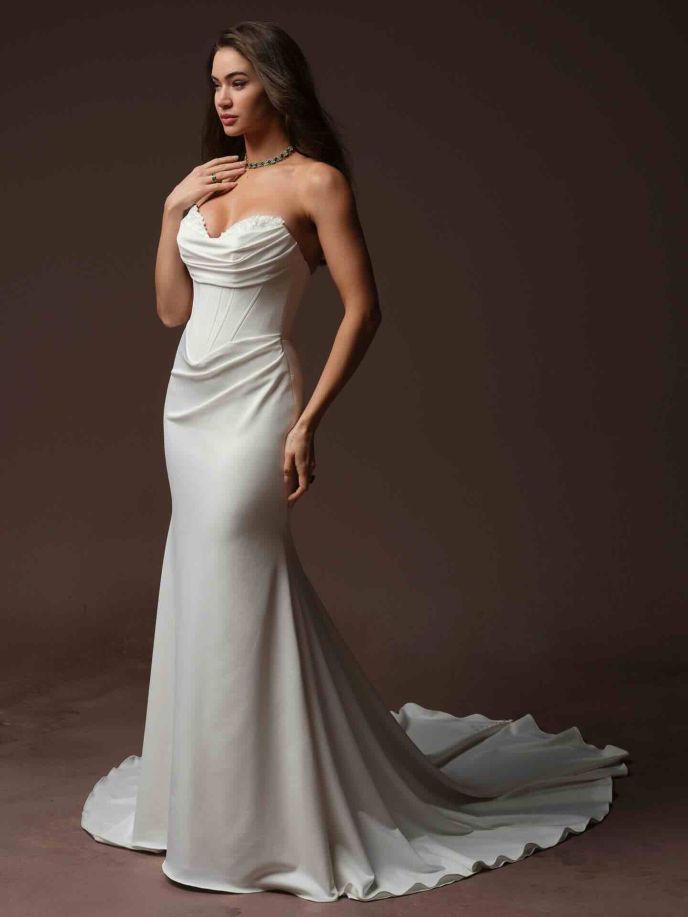 Maggie Sottero 4 justina sheath wedding dress by Maggie Sottero