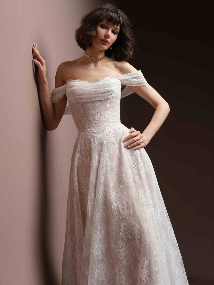 Maggie Sottero 8 Mallae A line weddings dress by Maggie Sottero