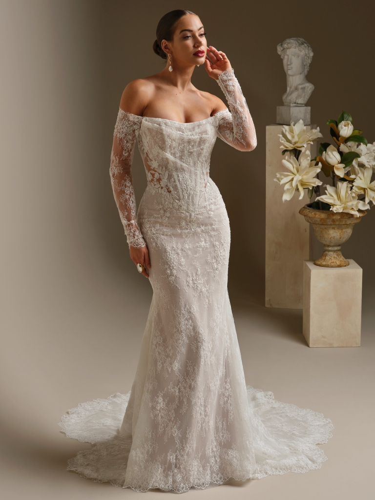 Sottero and Midgley Dublin Fit and Flare Wedding Dress 26SZ481A01 Alt50 IV084